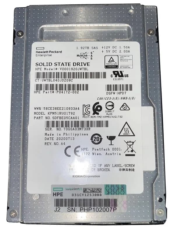 SDFBE05CAA01 - KIOXIA PM5 1.92TB SAS TLC 2.5" Solid State Drive