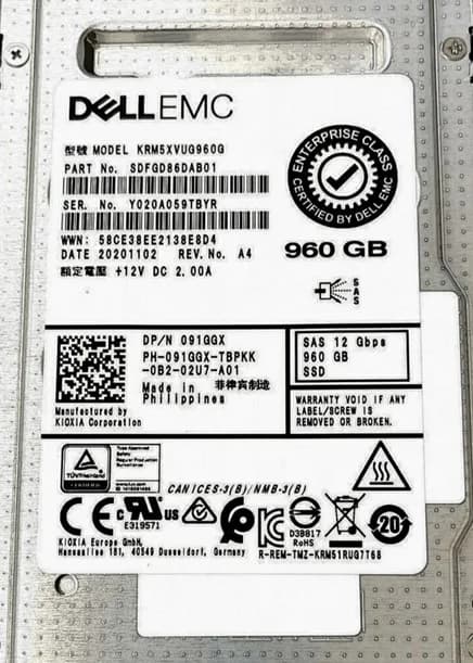 SDFGD86DAB01 - Toshiba 960GB SAS TLC 2.5" Solid State Drive