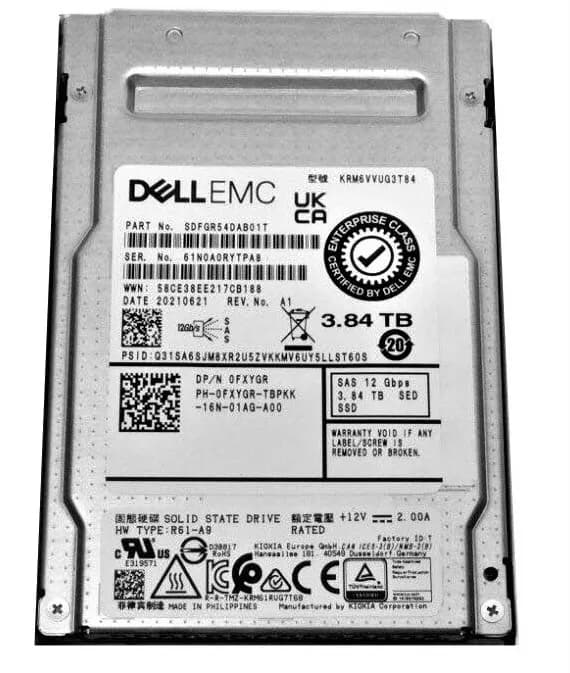 SDFGR54DAB01T - KIOXIA RM6 3.84TB SAS TLC 2.5" Solid State Drive