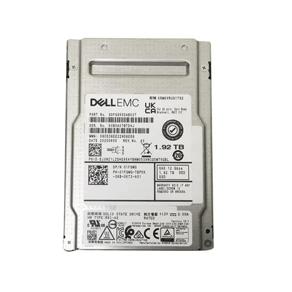 SDFGS55DAB02T - KIOXIA 1.92TB SAS TLC 2.5" Solid State Drive