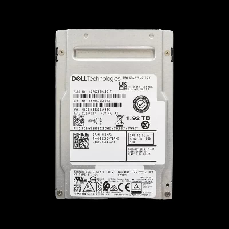 SDFGZ55DAB01T - KIOXIA RM7-V 1.92TB SAS TLC 2.5" Solid State Drive