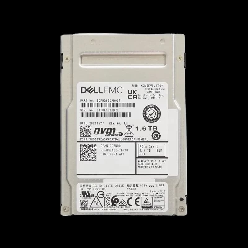 SDFHQ65DAB02T - KIOXIA CM6 1.6TB PCI Express NVMe TLC 2.5" SSD