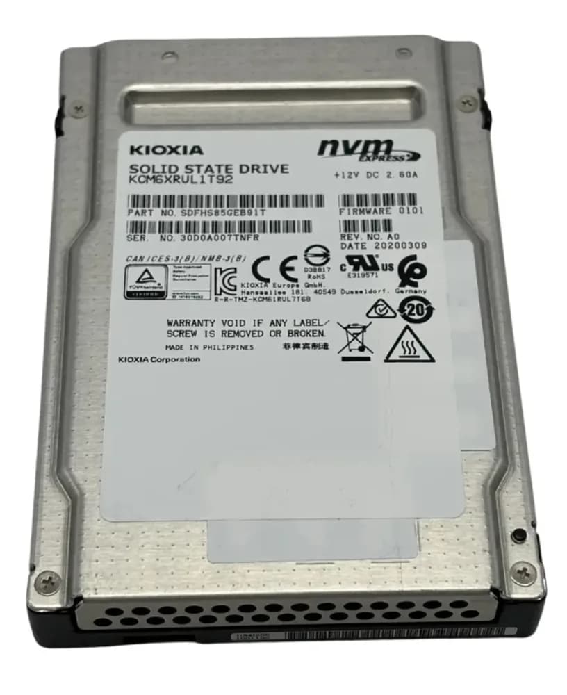 SDFHS85GEB91T - Kioxia 1.92TB PCI Express 4.0 x4 RI Solid State Drive