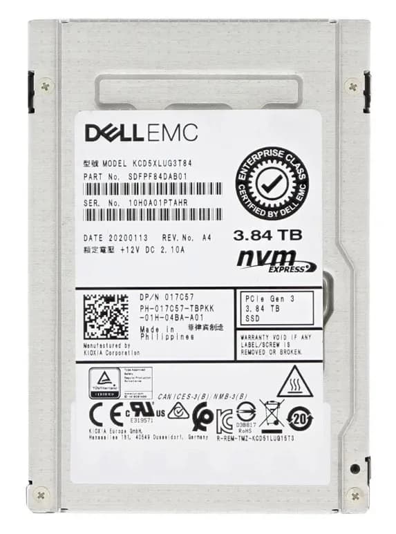 SDFPF84DAB01 - KIOXIA 3.84TB PCI Express NVMe TLC 2.5" SSD