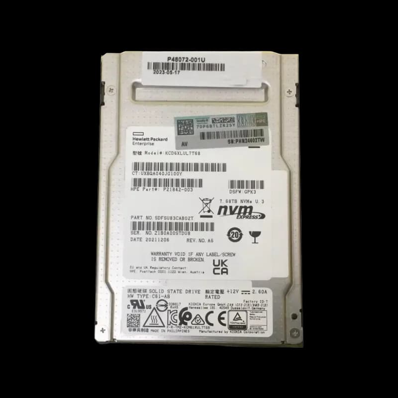 SDFSU83CAB02T - KIOXIA CD6-R 7.68TB PCI Express NVMe 2.5" SSD