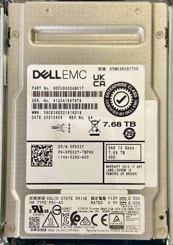 SDFUS83DAB01T - Toshiba 7.68TB SAS TLC 2.5" Solid State Drive