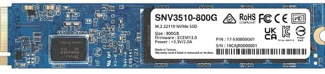 SNV3510-800G - Synology 800GB PCI Express NVMe M.2 22110 SSD