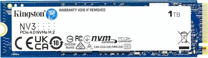 SNV3S/1000G - Kingston NV3 1TB PCIe 4.0 x4 NVMe M.2 2280 SSD