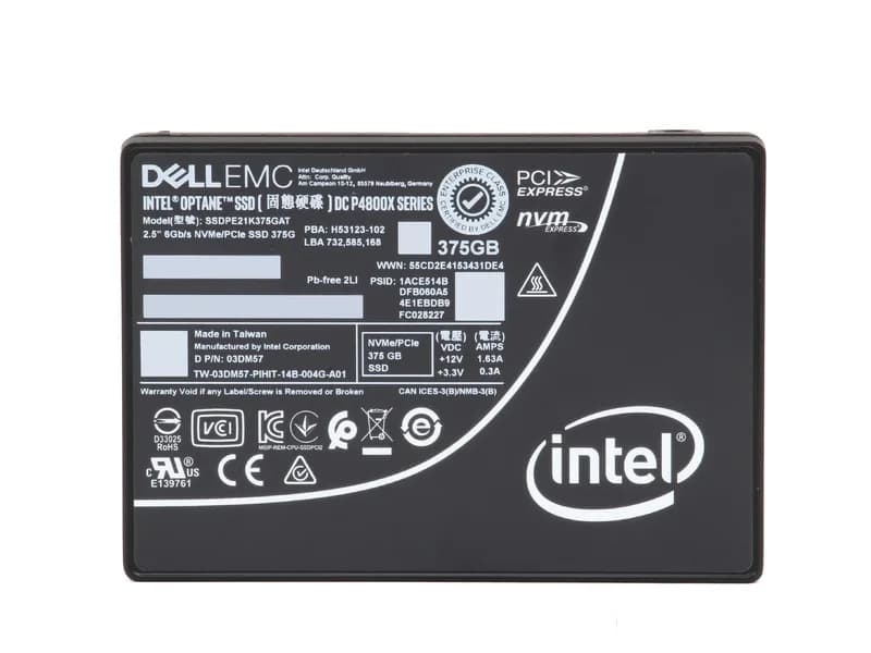 SSDPE21K375GAT - Intel Optane P4800X 375GB PCIe NVMe U.2 2.5" SSD
