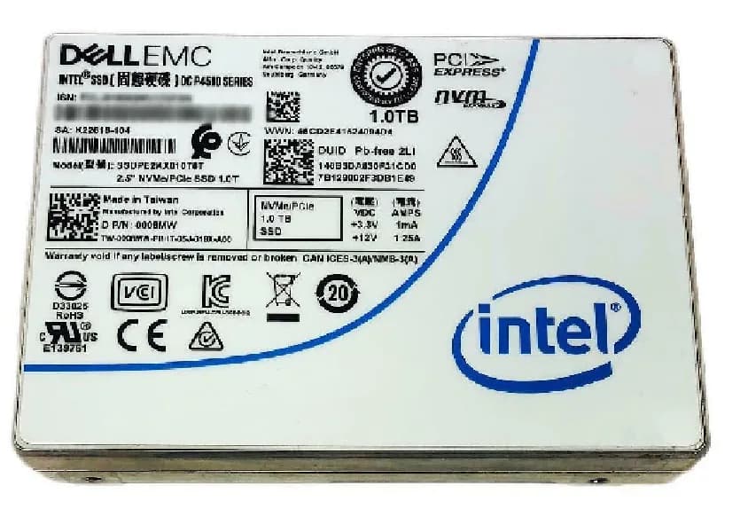 SSDPE2KX010T8T - Intel DC P4510 1TB PCI Express NVMe Solid State Drive