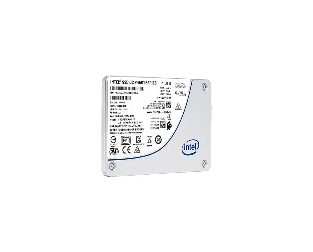 SSDPE7KX040T7 - Intel 4TB TLC PCIe 3.1 x4 NVMe U.2 2.5-Inch SSD