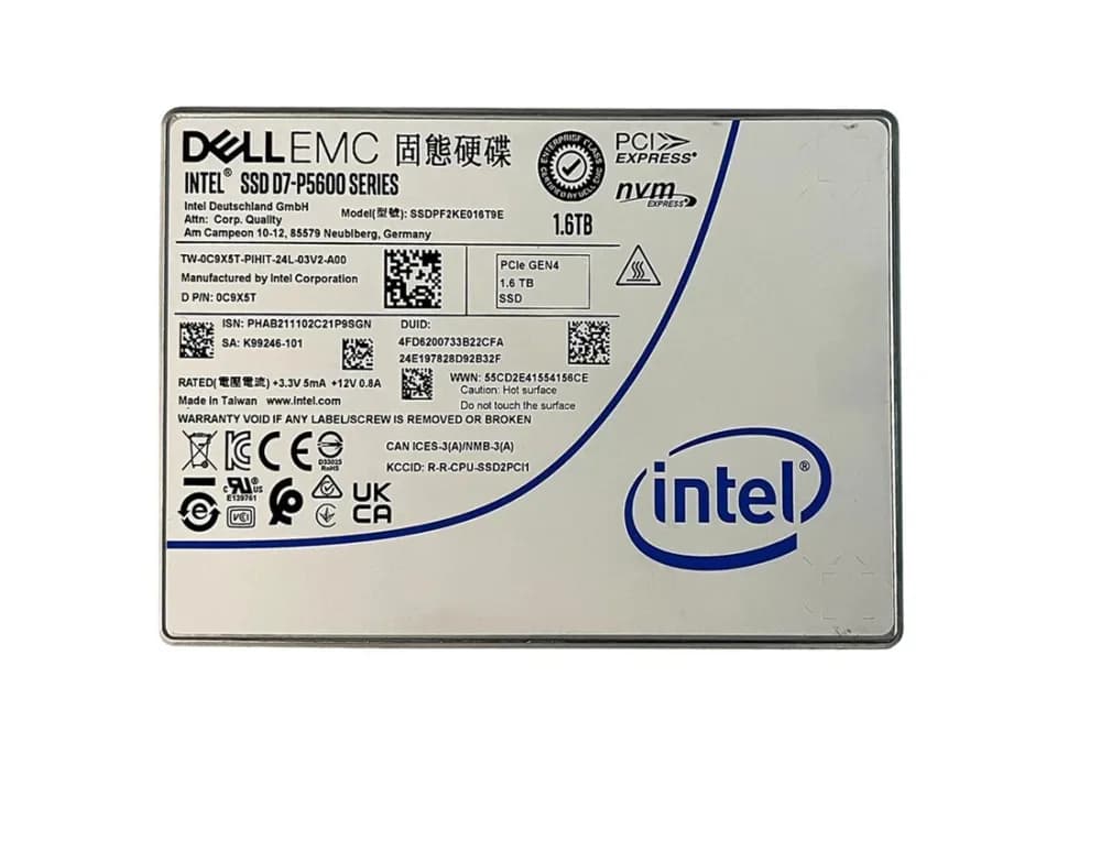 SSDPF2KE016T9E - Intel D7-P5600 1.6TB PCI Express NVMe 2.5" SSD