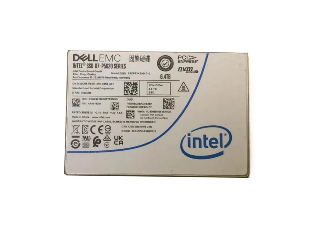 SSDPF2KE064T1E - Intel 6.4TB PCI Express NVMe 2.5" Solid State Drive