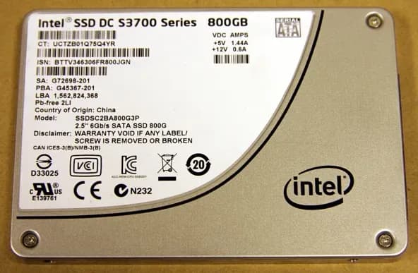 SSDSC2BA800G3P - Intel 800GB 2.5 inch MLC 6Gb/s SATA SSD