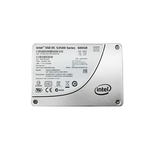 SSDSC2BB600G4 - Intel 600GB DC S3500 2.5 inch MLC 6Gb/s SATA SSD