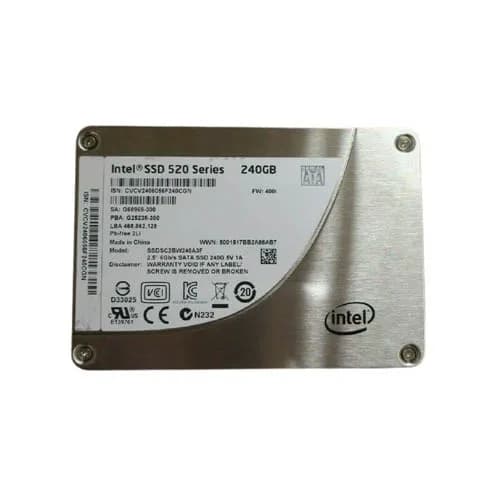 SSDSC2BW240A3F - Intel 240GB 520 2.5 inch MLC 6Gb/s SATA SSD