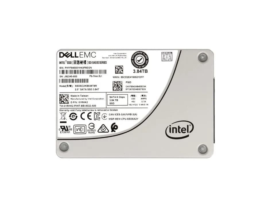 SSDSC2KB038T8R - Intel D3-S4510 3.84TB SATA TLC 2.5" Solid State Drive