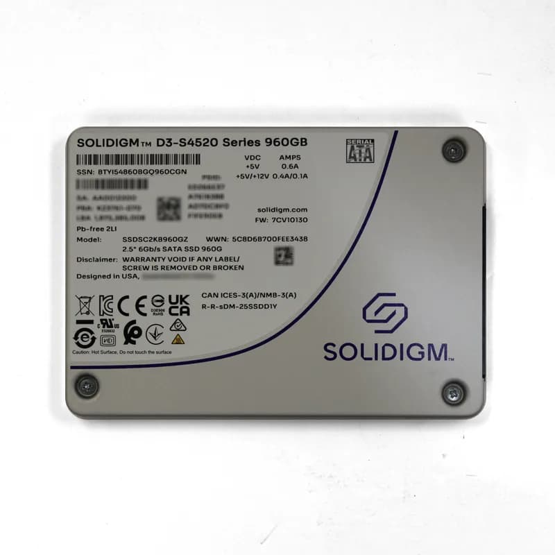 SSDSC2KB960GZ01 - Solidigm 960GB TLC SATA 6Gb/s 2.5-in SSD