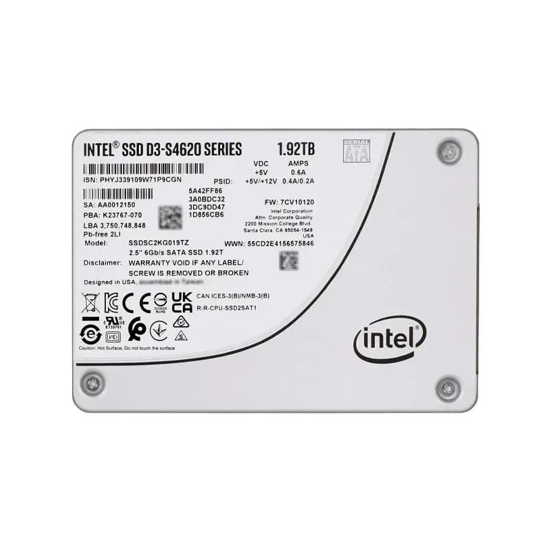SSDSC2KG019TZ01 - Solidigm D3-S4620 1.92TB SATA TLC 2.5" SSD