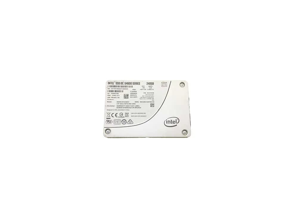 SSDSC2KG240G7 - Intel 240GB DC S4600 2.5 inch TLC 6Gb/s SATA SSD