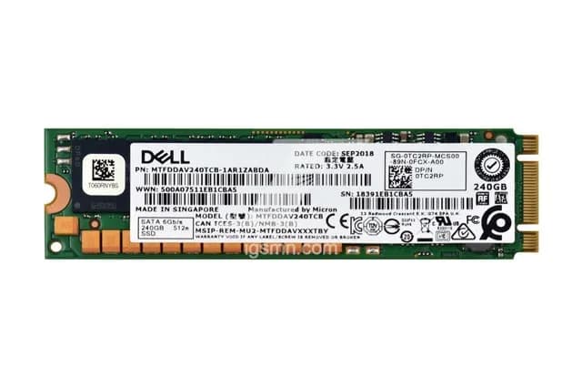 TC2RP - Dell 240GB SATA M.2 2280 Solid State Drive