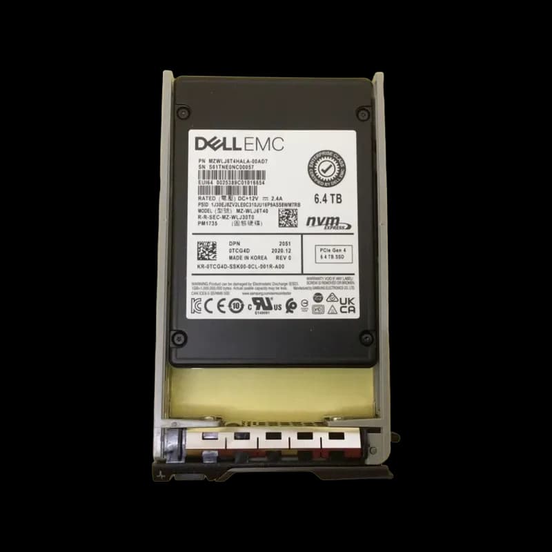 TCG4D - Dell 6.4TB PCI Express NVMe SFF 2.5" Solid State Drive