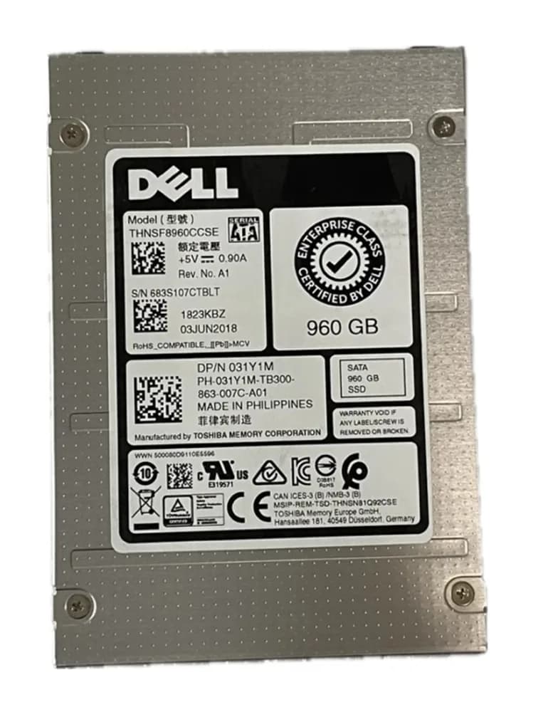 THNSF8960CCSE - Toshiba 960GB SATA 6Gb/s Multi-Level Cell RI 2.5" SSD