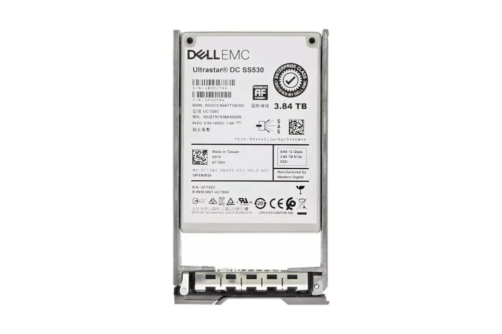 TT26V - Dell 3.84TB SAS Triple-Level Cell SFF 2.5" Solid State Drive
