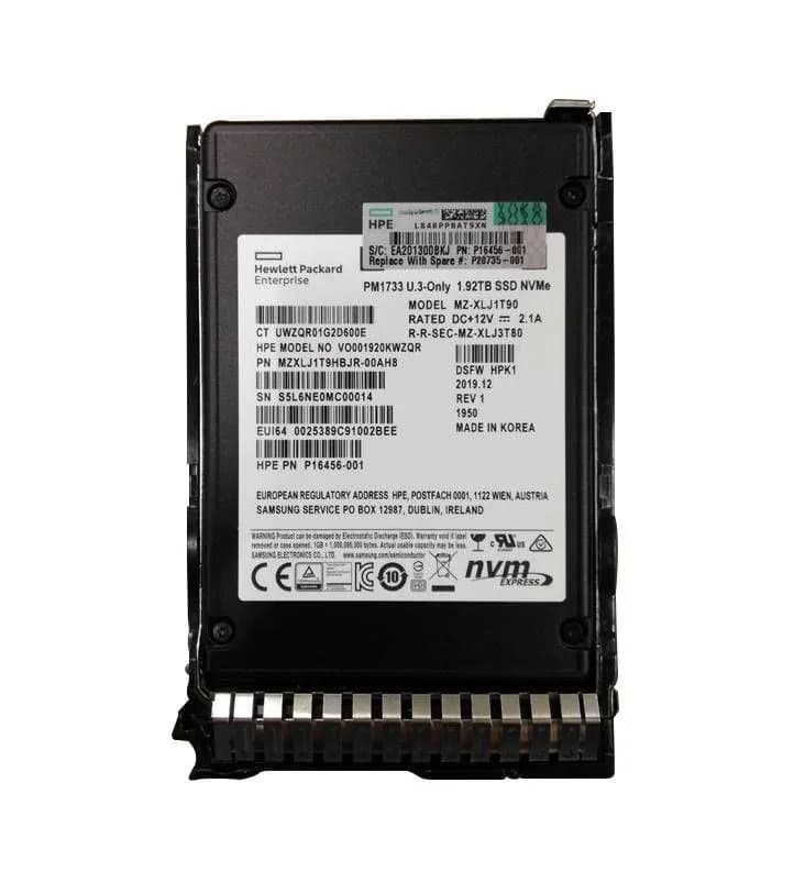 VO001920KWZQR - HPE 1.92TB PCI Express NVMe MLC 2.5" Solid State Drive