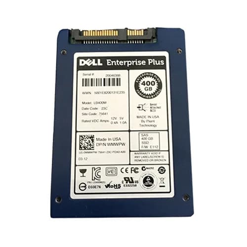WMWPW - Dell 400GB 2.5 inch MLC 3Gb/s SAS Solid State Drive
