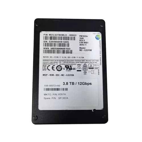 X357A - NetApp 3.84TB SAS 2.5-Inch Solid State Drive