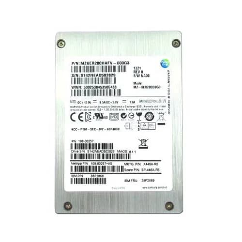 X446A-R6 - NetApp 200GB Enterprise 2.5 inch MLC 6Gb/s SAS SSD