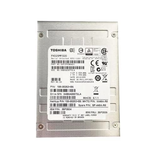 X448A-R6 - NetApp 200GB 3.5 inch MLC 6Gb/s SAS Solid State Drive
