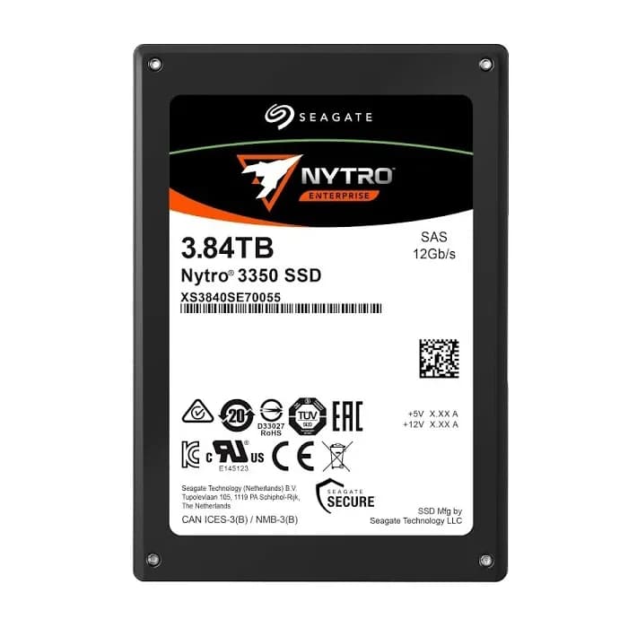 XS3840SE70055 - Seagate Nytro 3350 3.84TB SAS 12Gb/s 2.5-Inch SSD