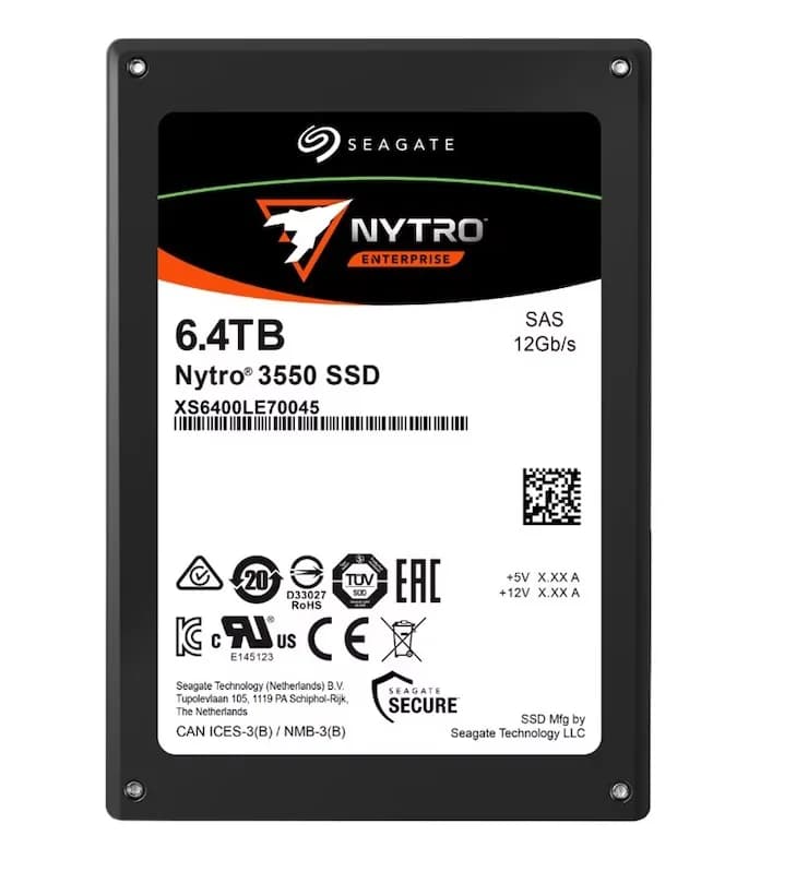 XS6400LE70045 - Seagate Nytro 3550 6.4TB TLC SAS 12Gb/s 2.5-In SSD