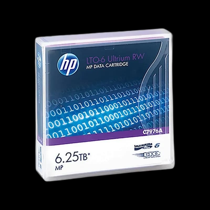 C7976A - HP LTO-6 Ultrium 2.5TB / 6.25TB 1/2-inch Re-Writable Tape Media Cartridge