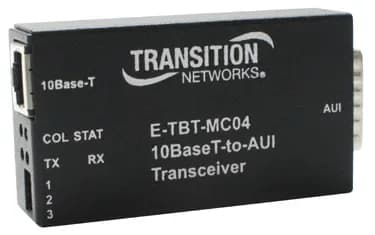 E-TBT-MC04 - Transition Networks 10Base-T to AUI RJ45 Connector Transceiver Module
