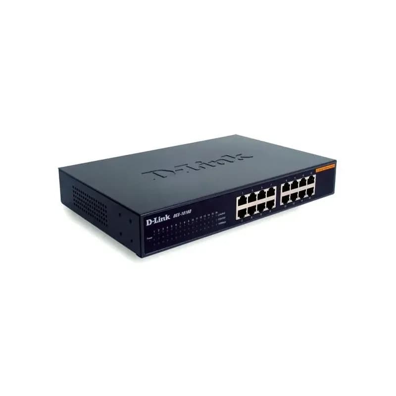 DES-1016D - D-Link 16 x Ports 10/100Base-FX Layer 2 Unmanaged Fast Ethernet Desktop Network Switch