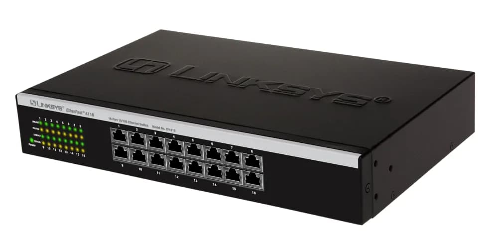 EF4116 - Linksys EtherFast 16 x RJ-45 Ports 10/100Base-TX Fast Ethernet Switch