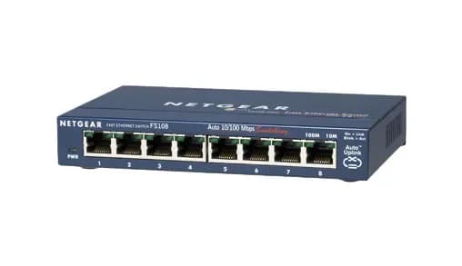 FS108v3 - Netgear Prosafe 100 Series FS108 8 x Ports 10/100Base-T Desktop Unmanaged Fast Ethernet Network Switch