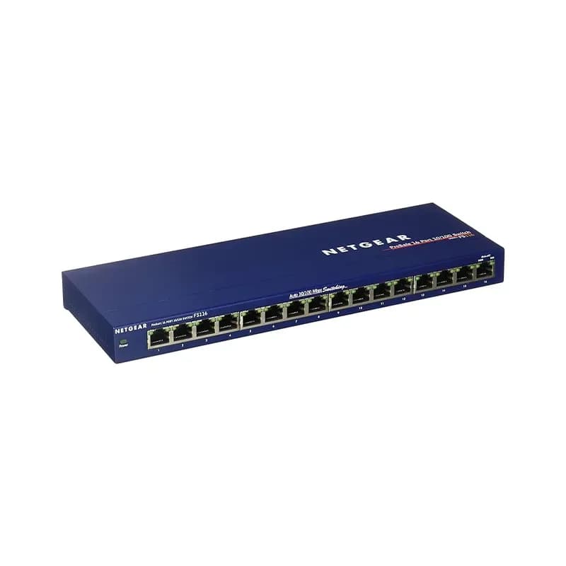 FS116NA - Netgear ProSafe FS100 Series FS116 16 x Ports 10/100Base-TX Unmanaged Desktop Fast Ethernet Network Switch