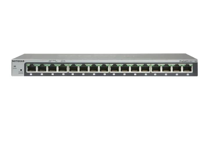 GS116GE - Netgear Prosafe GS116 16 x RJ-45 Ports 10/100/1000Base-T Layer 2 Unmanaged Gigabit Ethernet Network Switch