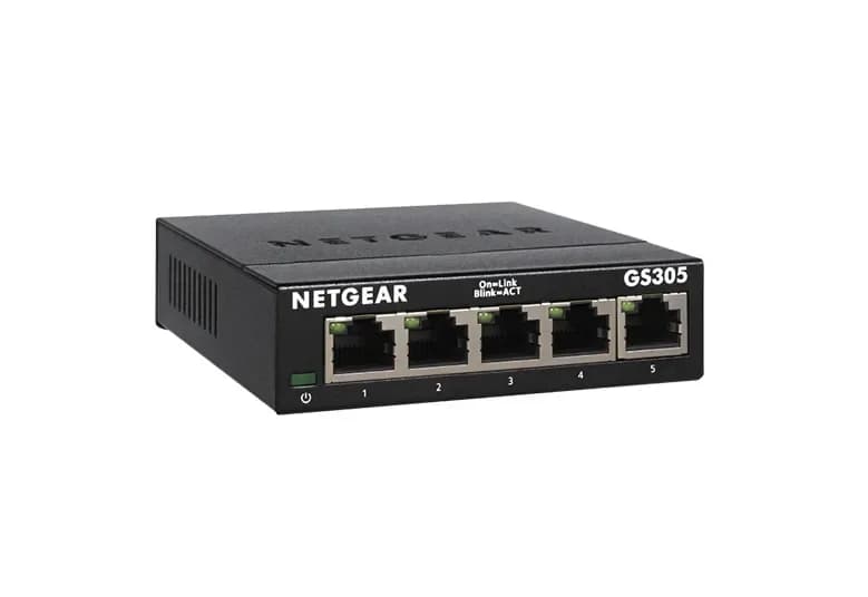 GS305 - Netgear 300 Series GS305 5 x Ports 10/100/1000Base-T Unmanaged Gigabit Ethernet Network Switch