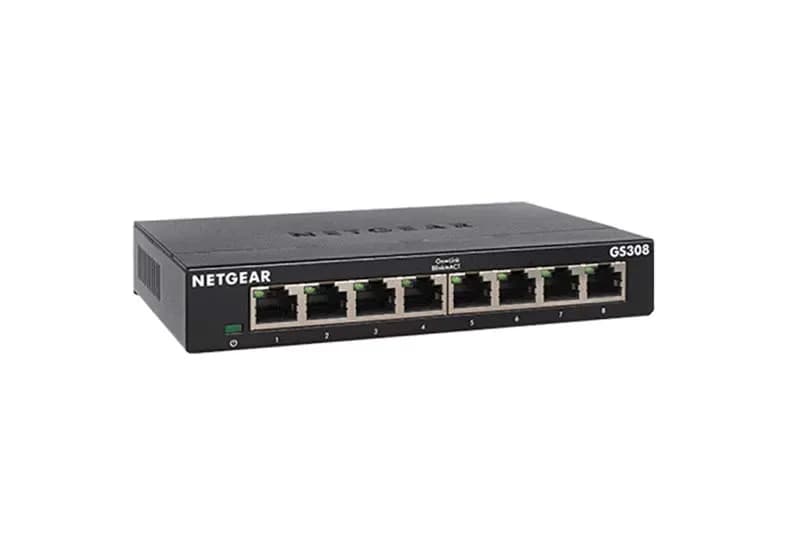 GS308V3 - Netgear 300 Series GS308 8 x RJ-45 Ports 10/100/1000Base-T Unmanaged Gigabit Ethernet Network Switch