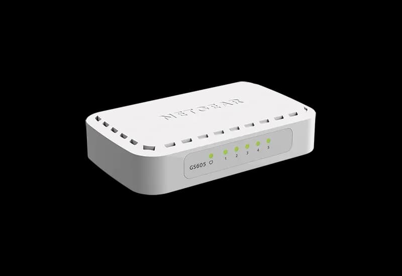GS605V5 - Netgear GS605 5 x RJ-45 Ports 10/100/1000Base-T Unmanaged Gigabit Ethernet Network Switch