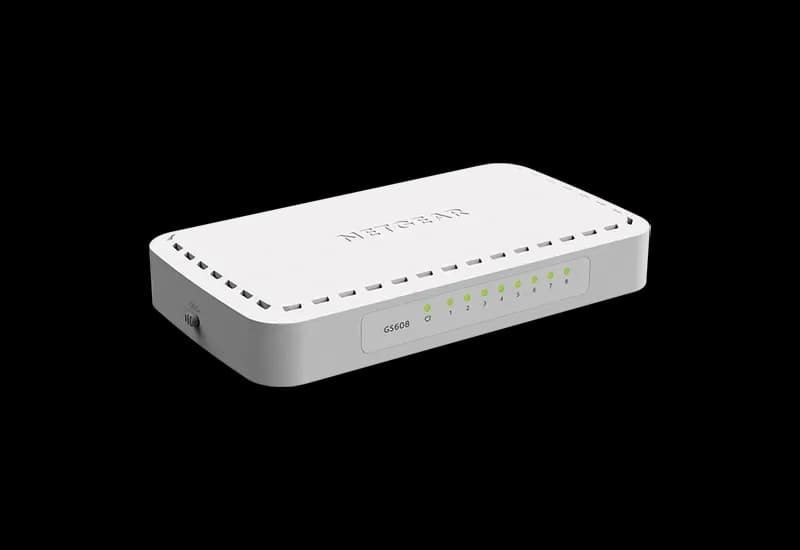 GS608v4 - Netgear 8 x Ports 10/100/1000Base-T Layer 2 Unmanaged Desktop Gigabit Ethernet Network Switch