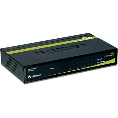 TEG-S80G - TRENDnet GREENnet 8 x RJ-45 Ports 10/100/1000Base-T Layer 2 Unmanaged Rack-mountable Gigabit Ethernet Network Switch