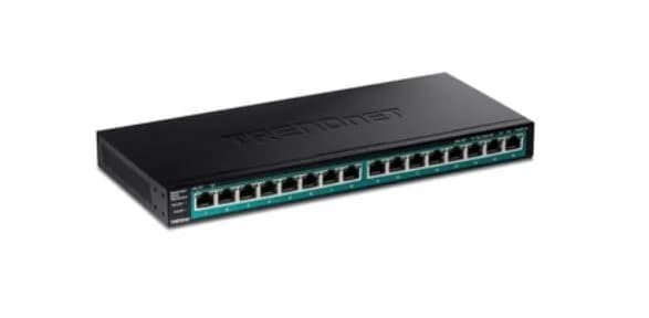 TPE-TG161H - TRENDnet 16-Ports PoE+ RJ-45 L2 Network Switch