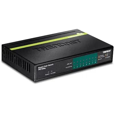 TPE-TG82G - TRENDnet 8 x RJ-45 Ports PoE+ 10/100/1000Base-T Layer 2 Unmanaged Rack-mountable Gigabit Ethernet Network Switch