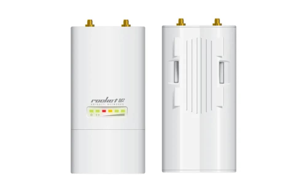 ROCKETM2 - Ubiquiti RocketM2 Titanium IEEE 802.11a/n 2.4GHz 150Mbps 1 x RJ-45 Port 10/100 External Antennas Outdoor Wireless Access Point